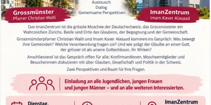 Grosse Moschee und Grossmünster begegnen sich